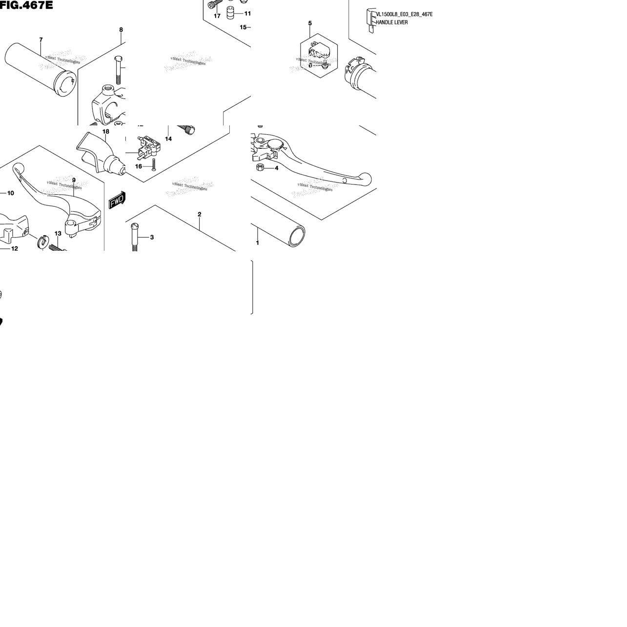 Handle Lever (Vl1500tl8 E03)
