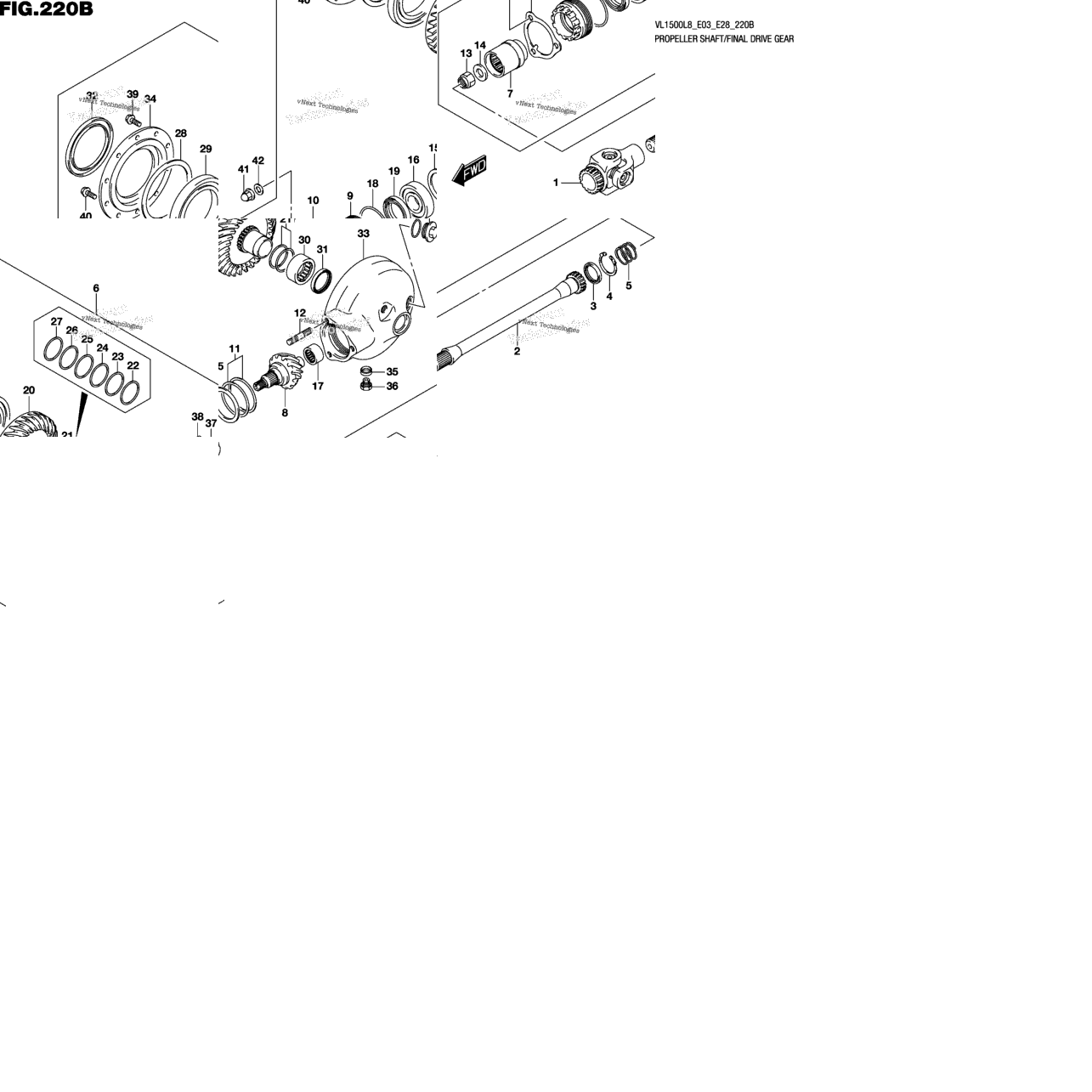 Propeller Shaft/Final Drive Gear (Vl1500bl8 E28)