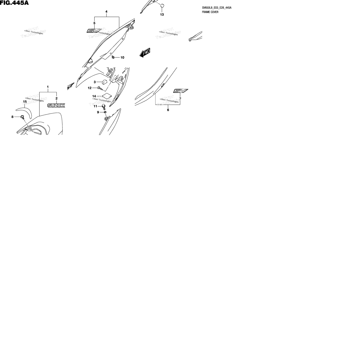 Frame Cover (Sv650l8 E03) (For Yvb,Ykv)