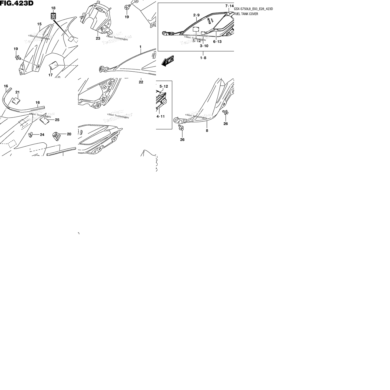 Fuel Tank Cover (Gsx-S750zl8 E33)
