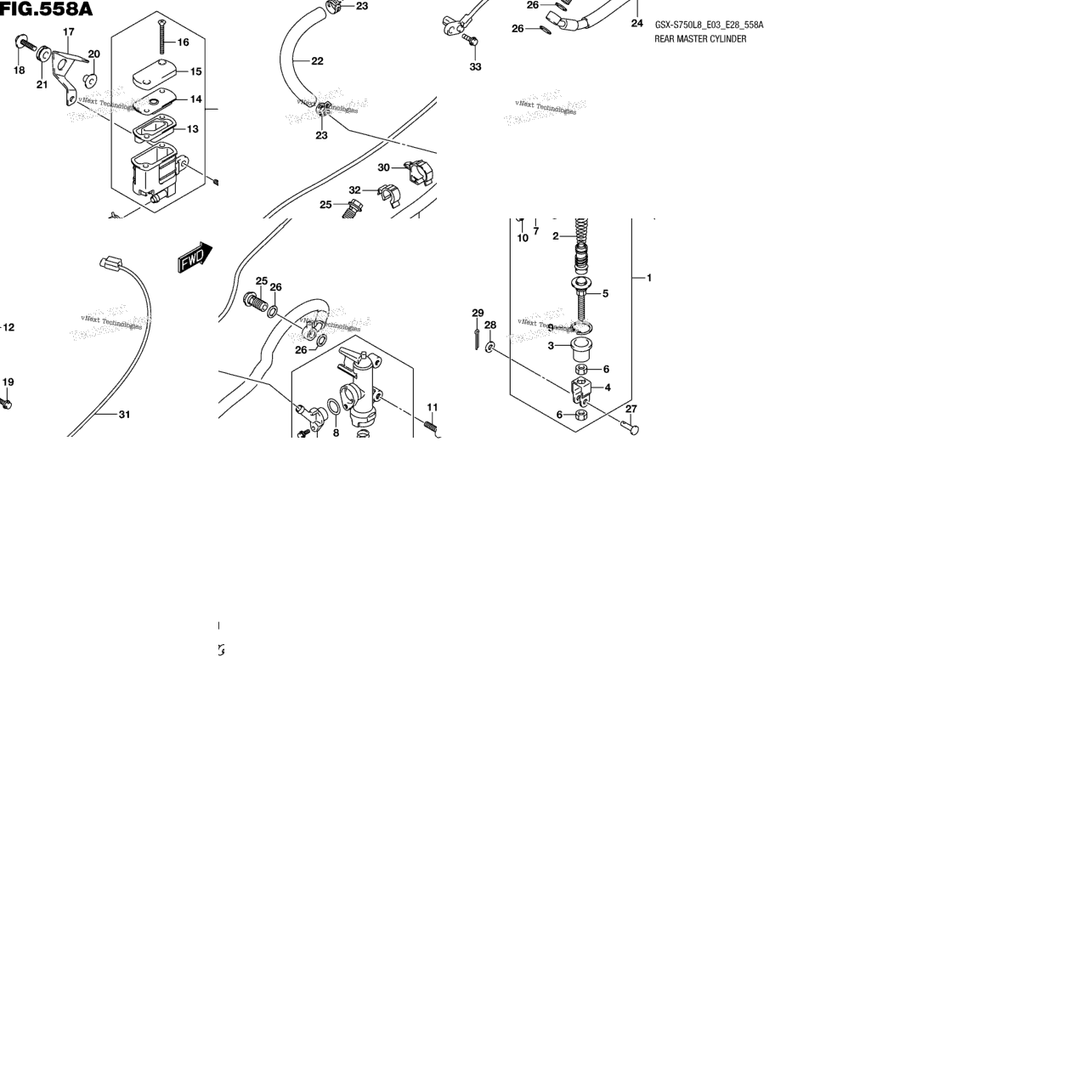 Rear Master Cylinder (Gsx-S750l8 E03)