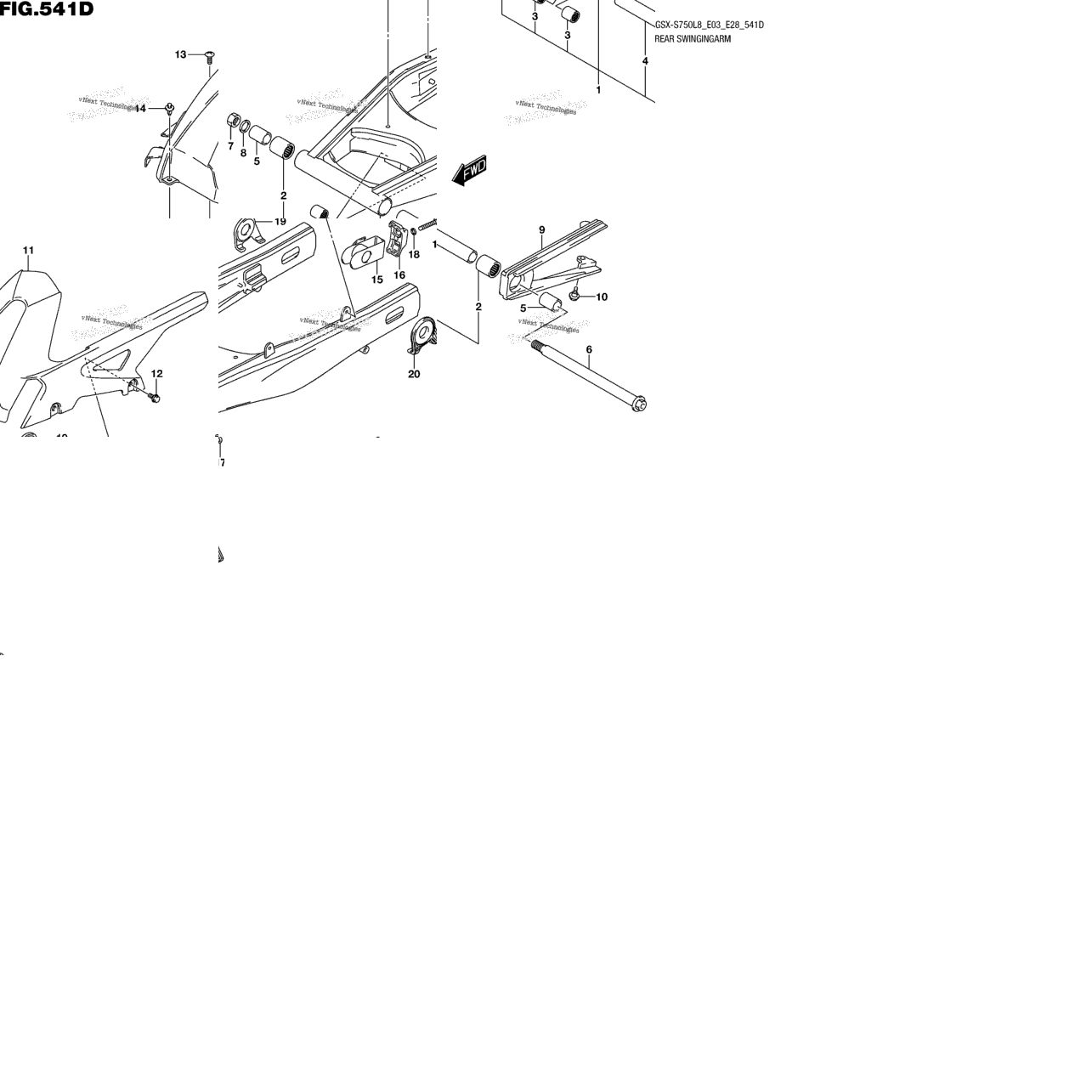 Rear Swingingarm (Gsx-S750zl8 E33)