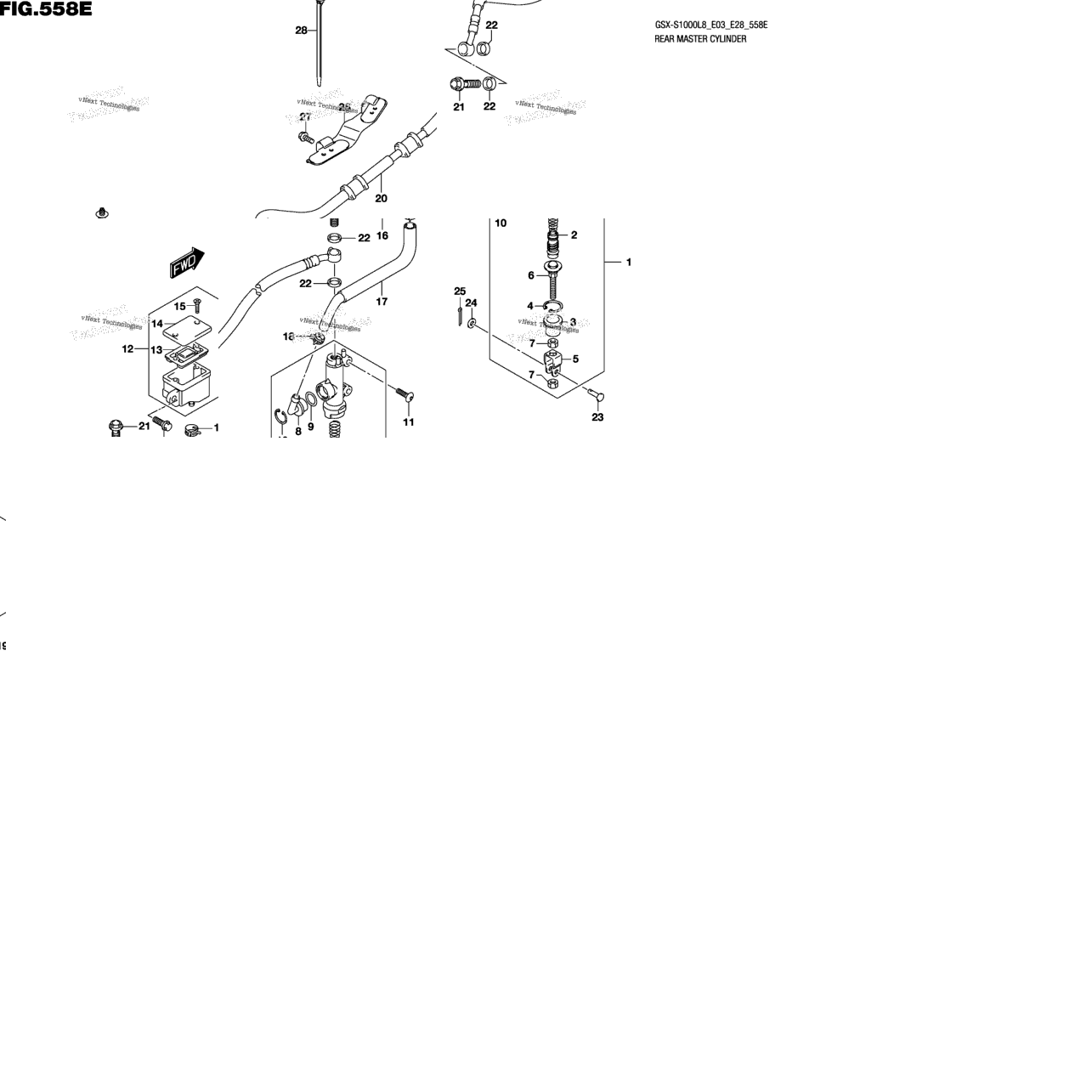 Rear Master Cylinder (Gsx-S1000l8 E33)