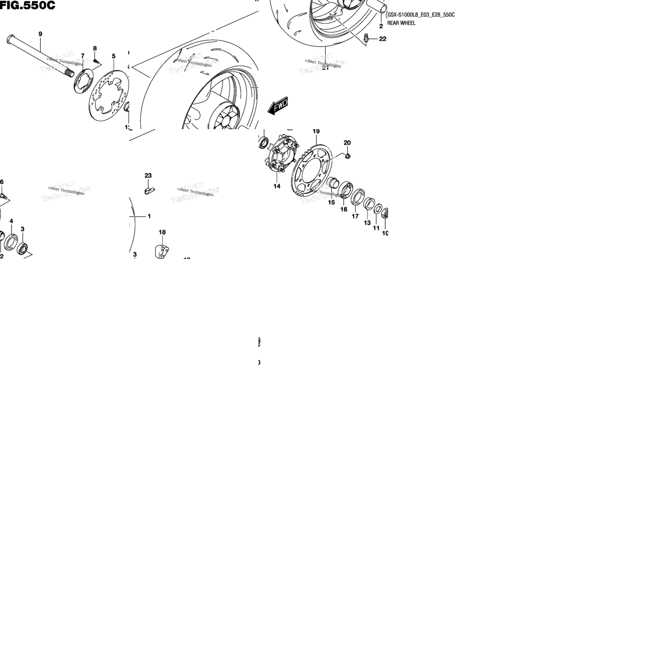 Rear Wheel (Gsx-S1000al8 E28)