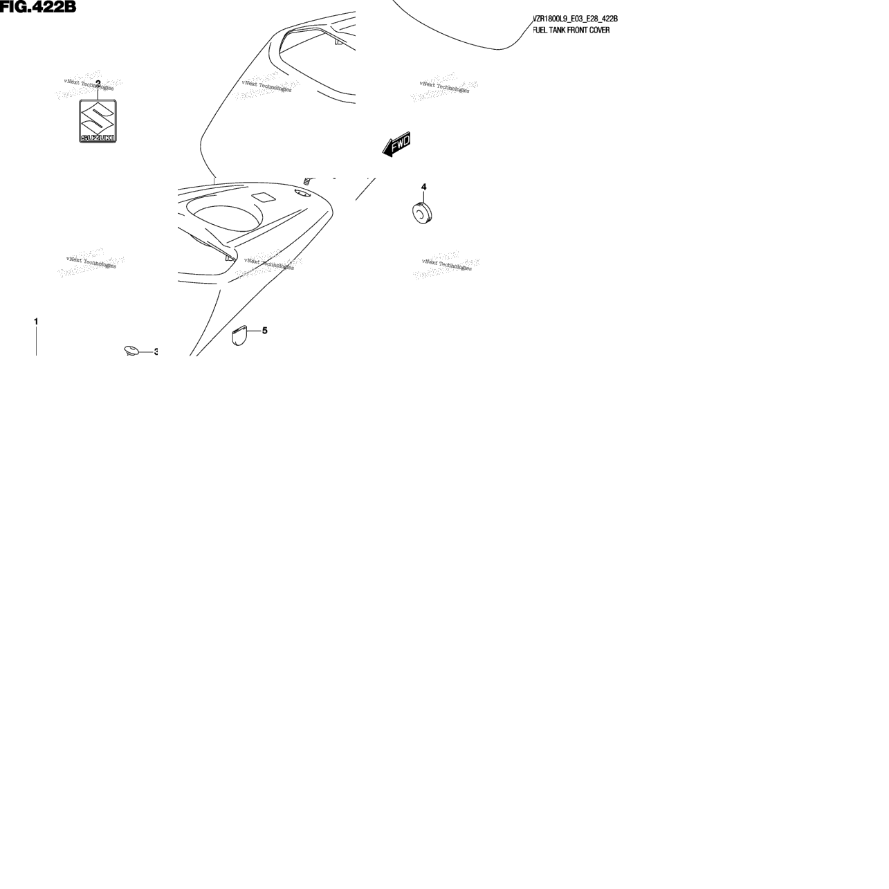 Fuel Tank Front Cover (Vzr1800bzl9 E03)
