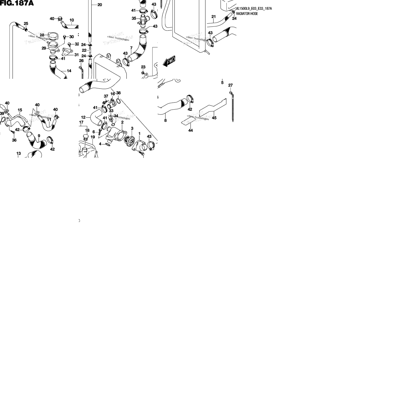 Radiator Hose (Vl1500bl9 E03)