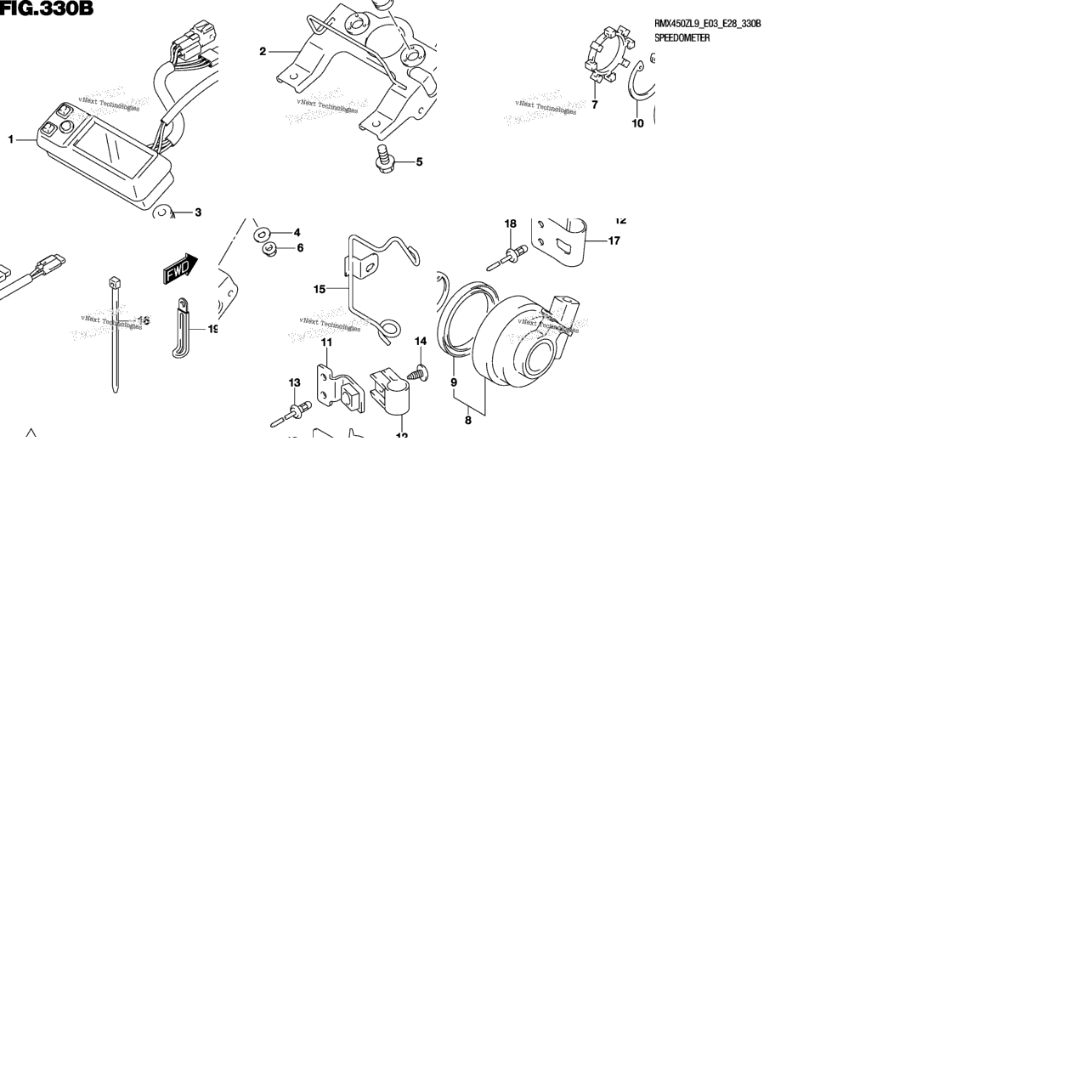 Speedometer (Rmx450zl9 E28)