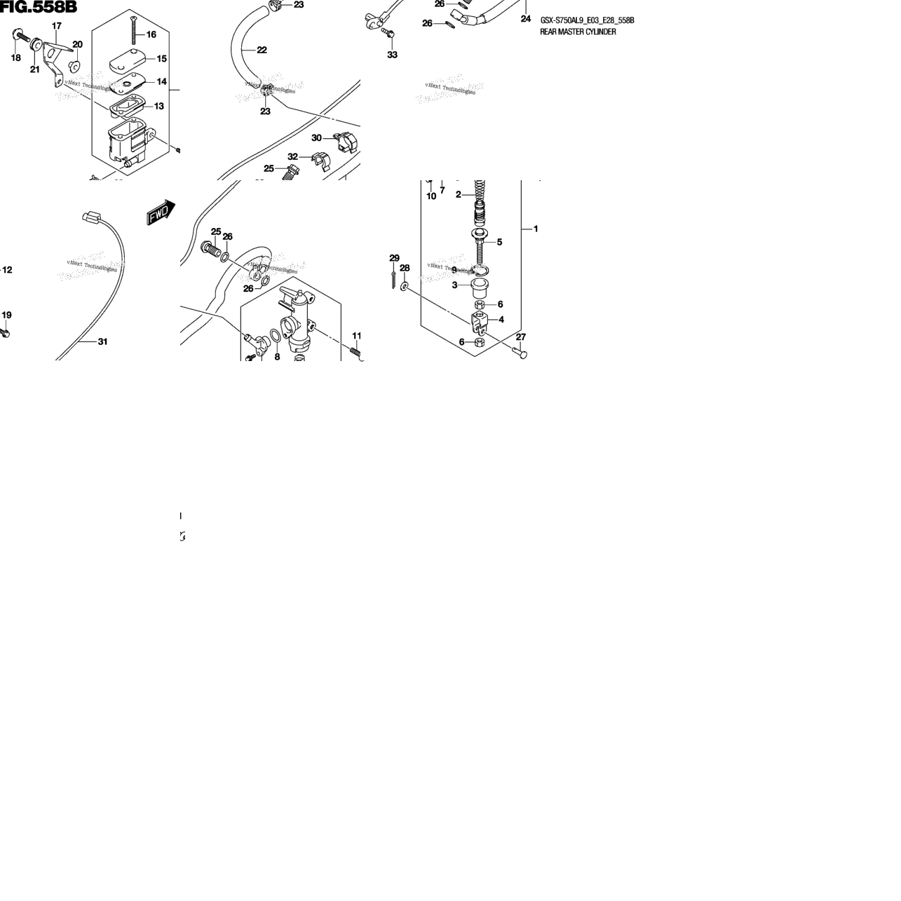 Rear Master Cylinder (Gsx-S750zl9 E33)