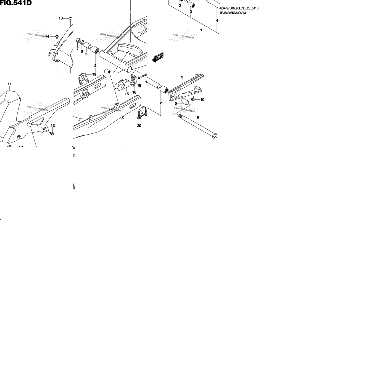 Rear Swingingarm (Gsx-S750yal9 E28)