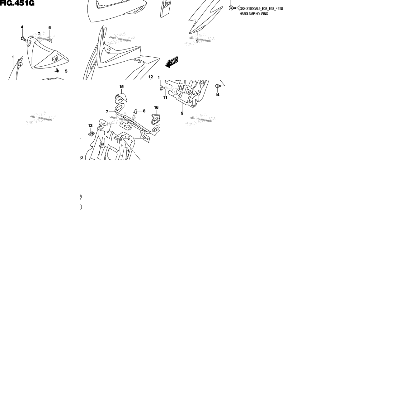 Headlamp Housing (Gsx-S1000azl9 E03)