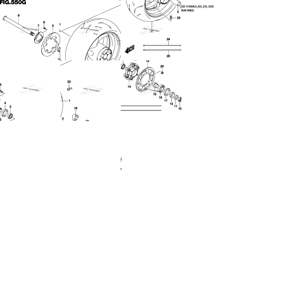 Rear Wheel (Gsx-S1000azl9 E03)