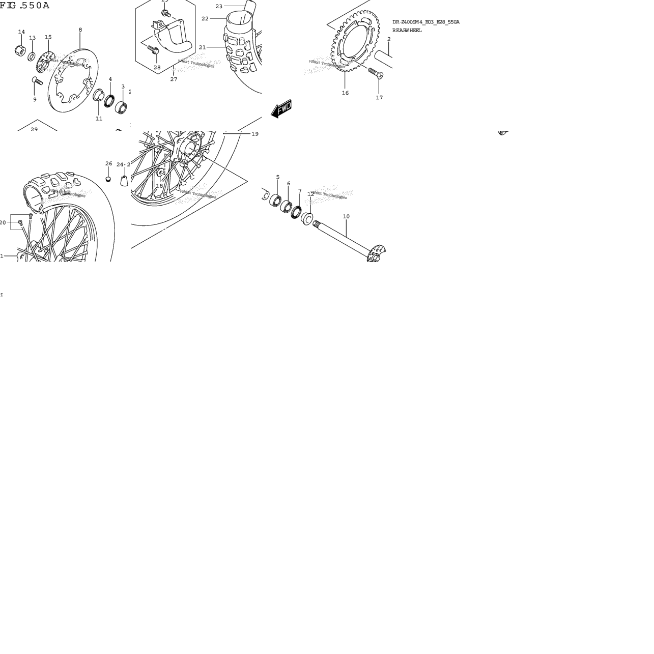 Rear Wheel (Dr-Z400s)