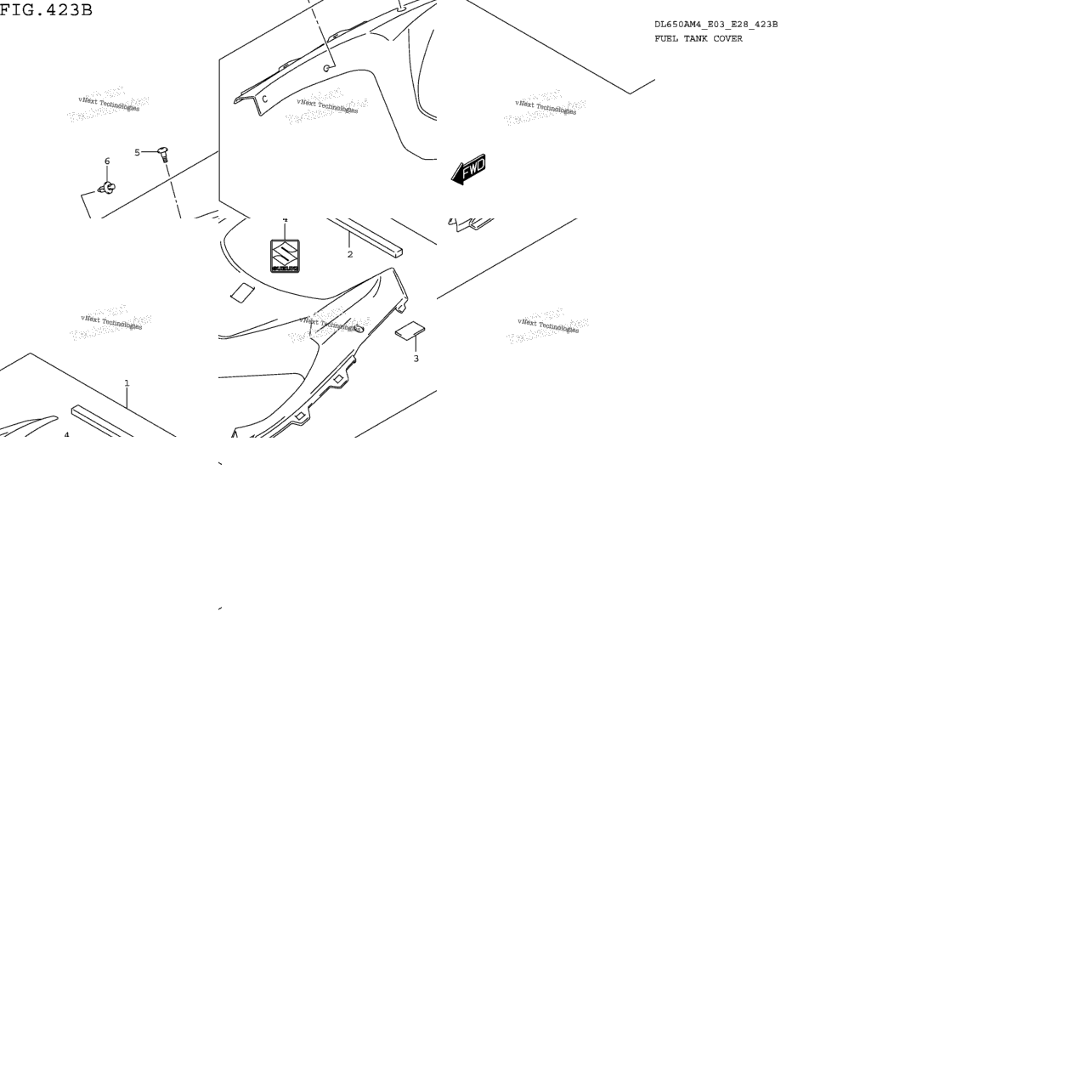 Fuel Tank Cover (Dl650am4 E28)