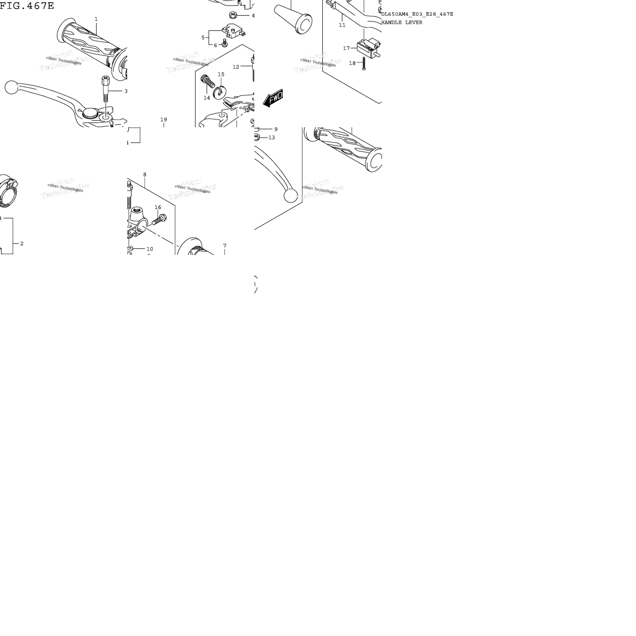 Handle Lever (Dl650xam4 E28)
