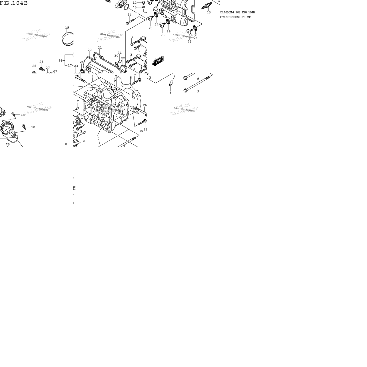 Cylinder Head (Front) (Dl1050rj)