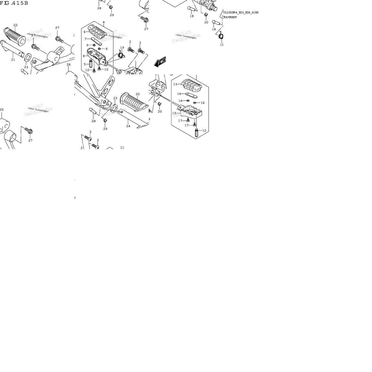 Footrest (Dl1050rj)