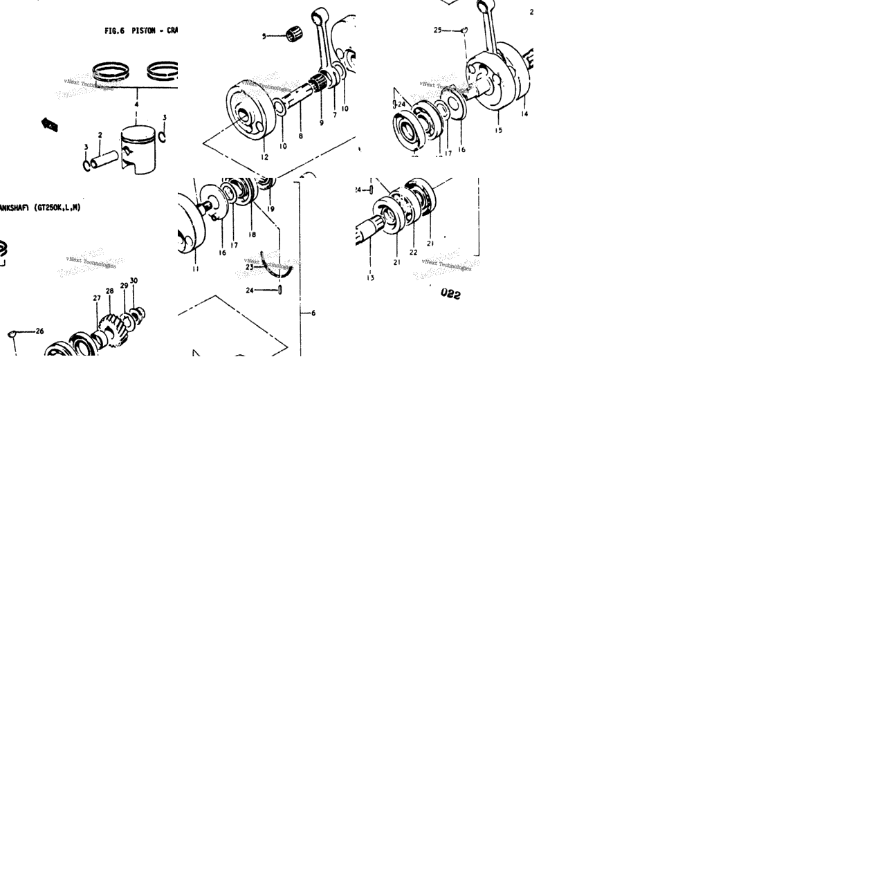 Piston - Crankshaft (Gt250k