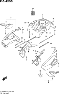 Fuel Tank Cover (Dl1000al8 E28) (For Yu1)
