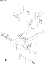Rear Swinging Arm (Not For U.S. Market)