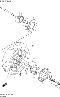 Rear Wheel (Sv650a,Sv650xa)