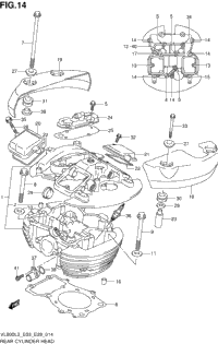 Rear Cylinder Head (Vl800cl3 E03)