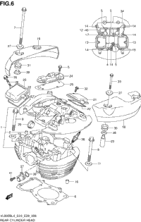 Rear Cylinder Head (Vl800bl4 E28)
