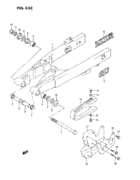 Rear Swinging Arm (Model M/N/P/R/S)