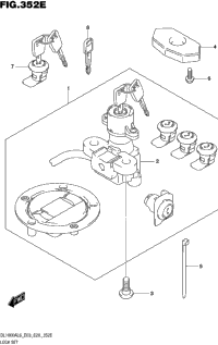 Lock Set (For Pannir Case) (Dl1000al6 E33)