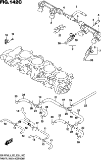 Throttle Body Hose/Joint (Gsx-R750l9 E33)