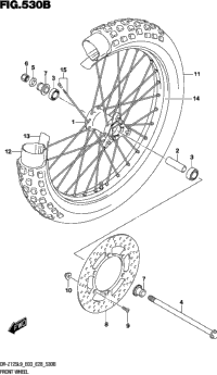 Front Wheel (Dr-Z125ll9 E03)