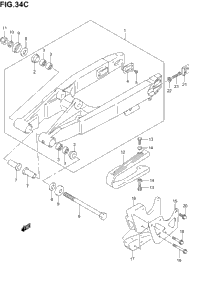 Rear Swinging Arm (Model K5/K6)