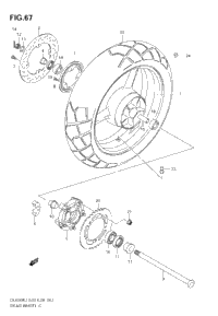 Rear Wheel (Dl650ak7/Ak8/Ak9)