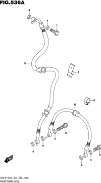 Front Brake Hose (Gsx-S750l6 E03)