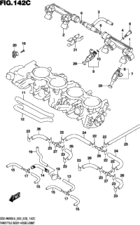 Throttle Body Hose/Joint (Gsx-R600l9 E33)