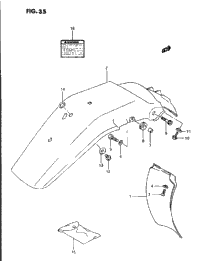 Rear Fender - Label (Model L/M/N/P)