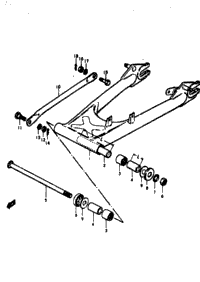 Rear Swinging Arm (Gs550b