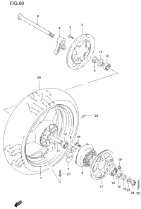 Rear Wheel (Gsf1200sv/Sw/Sx/Sy)