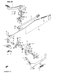 Prop Stand - Rear Brake (Vs700glfg/Glpg -F.No.115898)