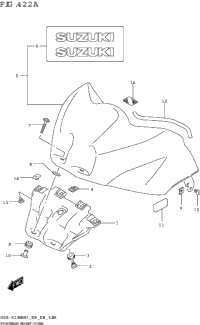Fuel Tank Front Cover (Gsx-R1000a,Gsx-R1000ra:E03,E28)