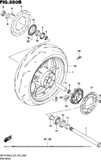 Rear Wheel (Gsx-R1000l8 E03) (For Ykv)
