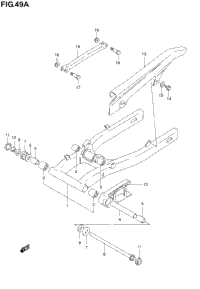 Rear Swinging Arm (Model K4/K5/K6)