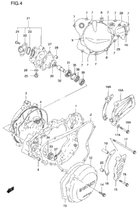 Crankcase Cover-Water Pump (Model T/V)
