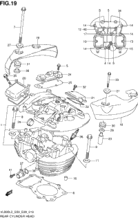 Rear Cylinder Head (Vl800tl3 E33)