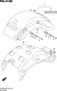 Rear Fender (Vl1500btl8 E28)