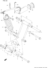 Rear Cushion Lever (Model P/R)