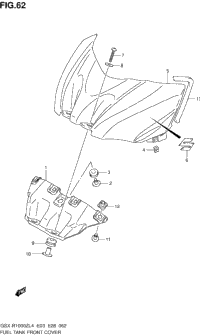Fuel Tank Front Cover (Gsx-R1000zl4 E28)