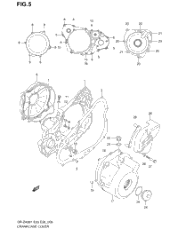 Crankcase Cover (Dr-Z4ooy/K1/K2/K3/K4)