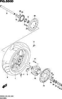 Rear Wheel (Sv650al9 E33)