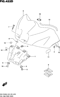 Fuel Tank Front Cover (Gsx-R1000l8 E33) (For Ykv)