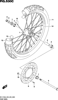 Front Wheel (Dr-Z125ll9 E28)